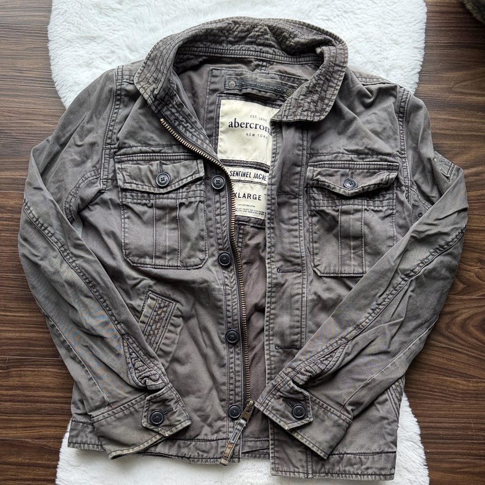 Vintage 00s Abercrombie Sentinel Jacket Dark Grey